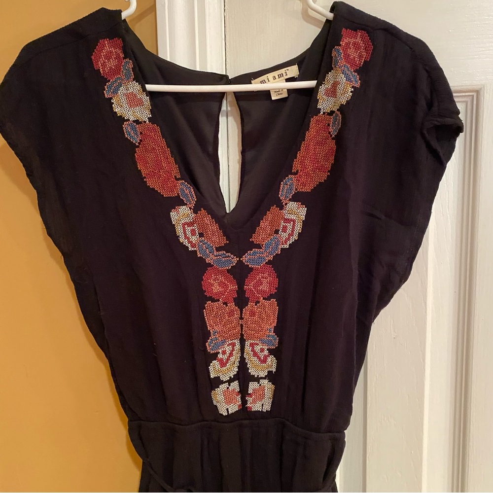 Francesca’s Embroidered Jumpsuit